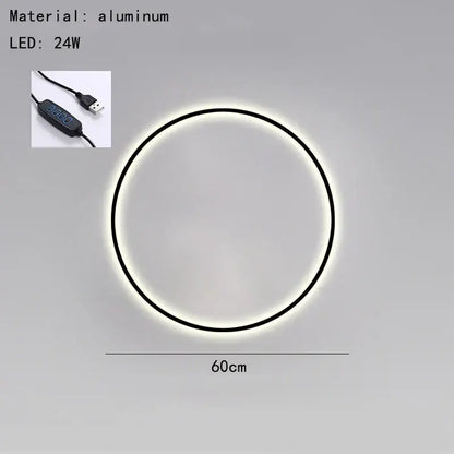 Modern black and gold dimmable wall lamp with circular aluminum led light and sleek black frame for living room decorbites dimmable black gold