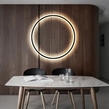 Modern black and gold dimmable wall lamp with sleek frame and warm led illumination for living room decorbites dimmable black gold