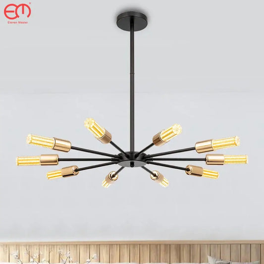 Modern black and gold decorbites led ceiling light with multiple led bulbs for bedroom decor and lighting