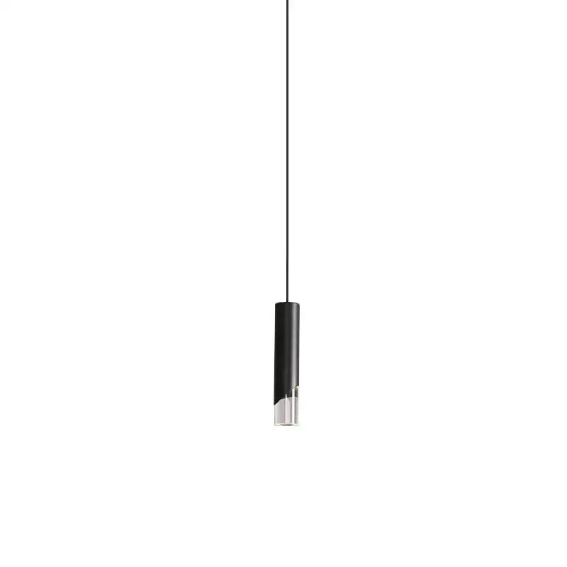 Modern black and gold led pendant light with clear glass accent made of high-quality die-cast aluminum for kitchen use