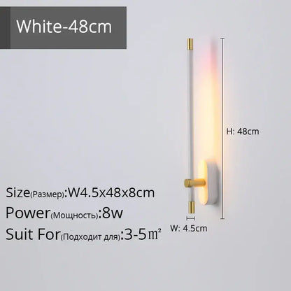 Modern black and gold led strip wall lamp featuring a white and gold minimalist wall sconce for bedroom decorbites led strip