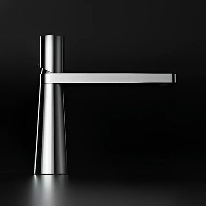 Modern black and grey brass basin faucet with chrome finish and cylindrical spout by decorbites basin faucet
