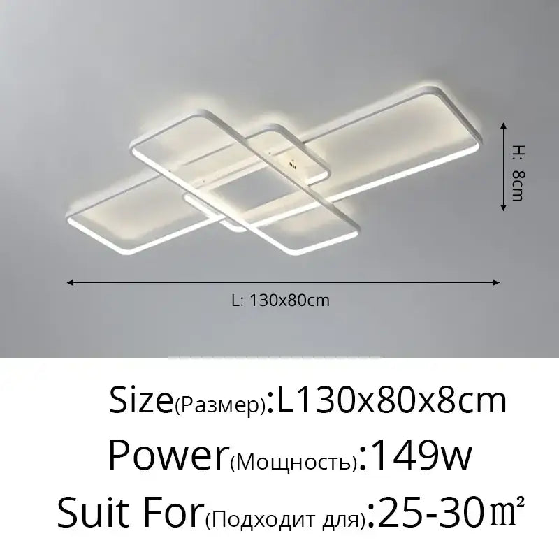 Modern black intersecting led ceiling light with sleek geometric white panels for decorbites elegant ceiling decor
