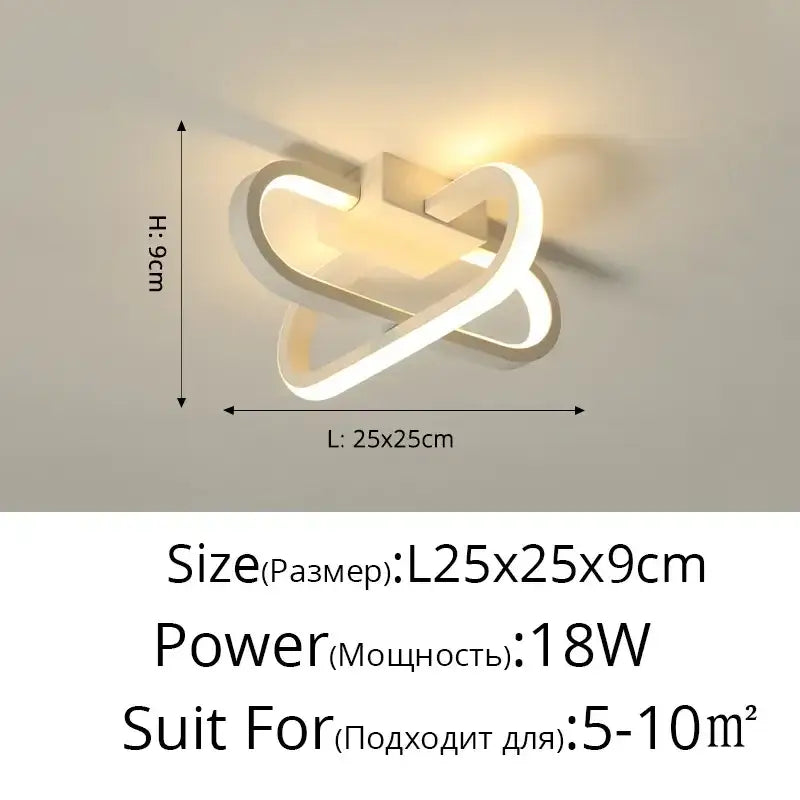 Modern white led wall sconce with sleek intertwined loop design featuring decorbites dimmable ceiling light function