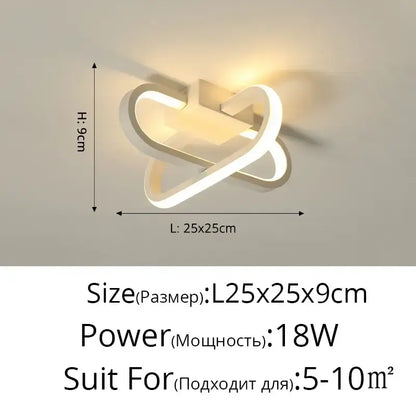 Modern white led wall sconce with sleek intertwined loop design featuring decorbites dimmable ceiling light function