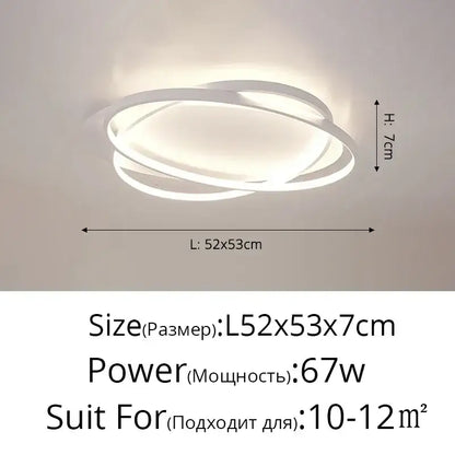 Modern white led ceiling light with three interlocking circular rings dimmable ceiling from decorbites dimmable ceiling