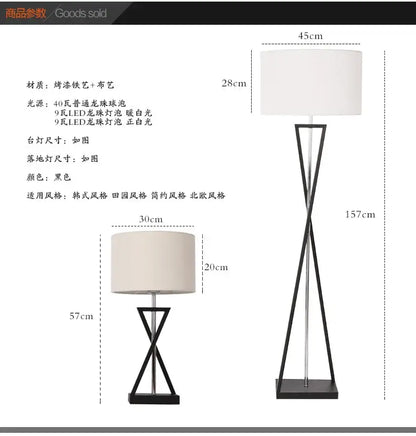 Modern black iron table lamp with fabric shade and x-shaped base ideal as a decorbites iron table lamp for bedroom decor