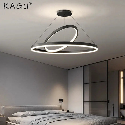 Modern black irregular ceiling chandelier with sleek minimalist design and glowing white LED light for living room decorbites irregular