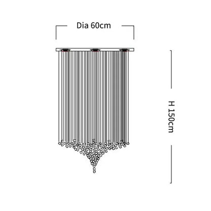 Modern black leaf crystal led chandelier with sleek vertical rods and faceted crystals by decorbites crystal led for staircases