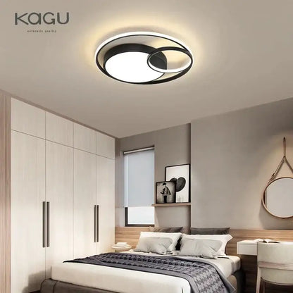 Modern black led concentric ring ceiling lights with sleek minimalist design for living room decorbites black modern lighting
