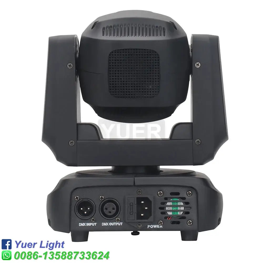Modern black led moving head light with matte finish, integrated control ports, designed as mini beam rgbw for party rooms