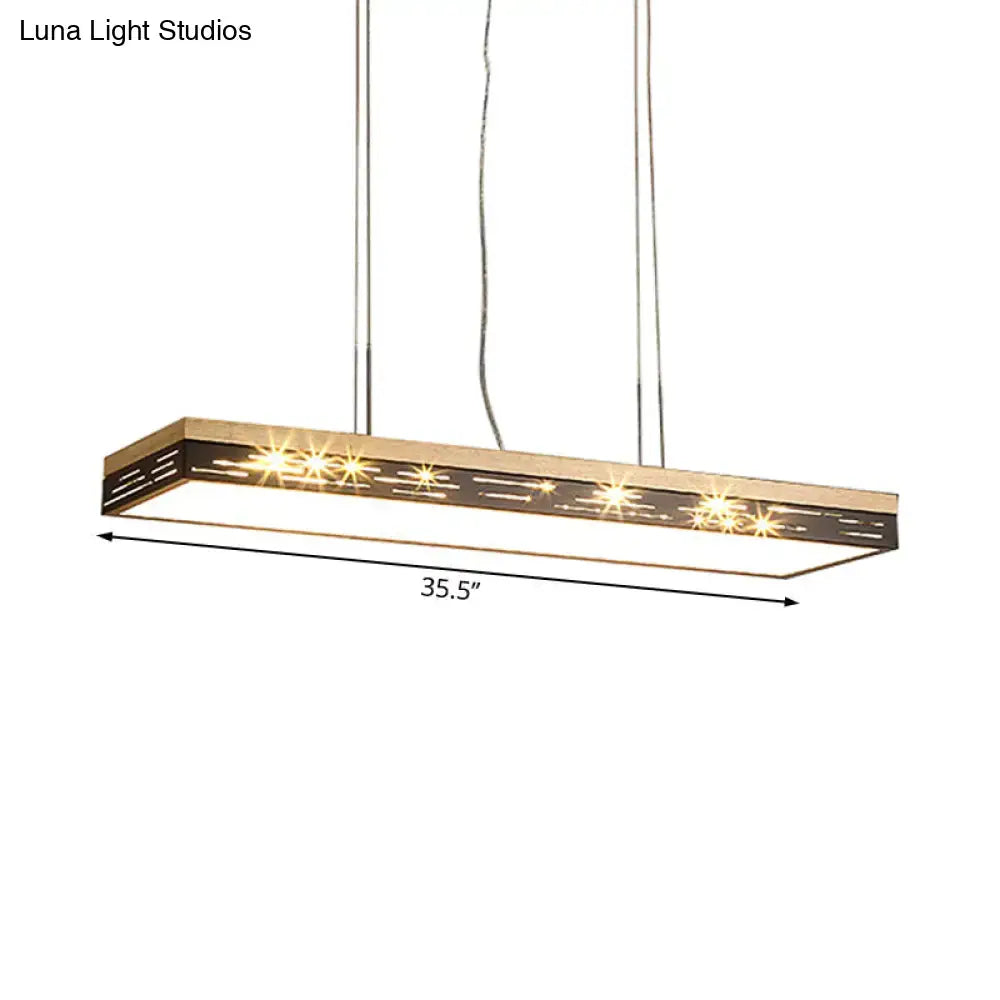 Decorbites™ modern led pendant ceiling light in black with sleek metallic frame warm led illumination 110v-120v bulb base