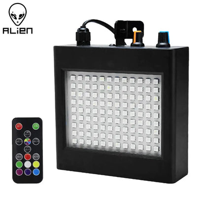 Black alien brand led rgb white strobe panel light with grid leds color control knobs and remote for stage lighting