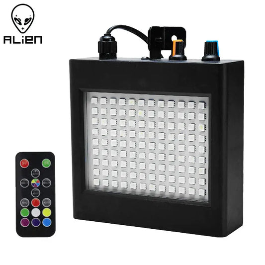 Black alien brand led rgb white strobe panel light with grid leds color control knobs and remote for stage lighting