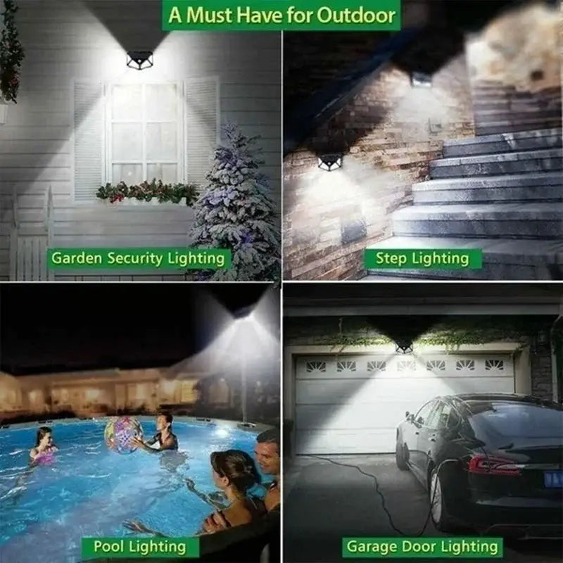 Modern black led solar wall light with motion sensor featuring sleek design for outdoor garden use