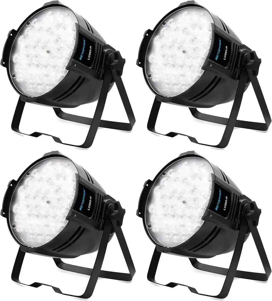 Modern black led stage light set of 4 with 36 bright white leds in a circular pattern decorbites big dipper stage light