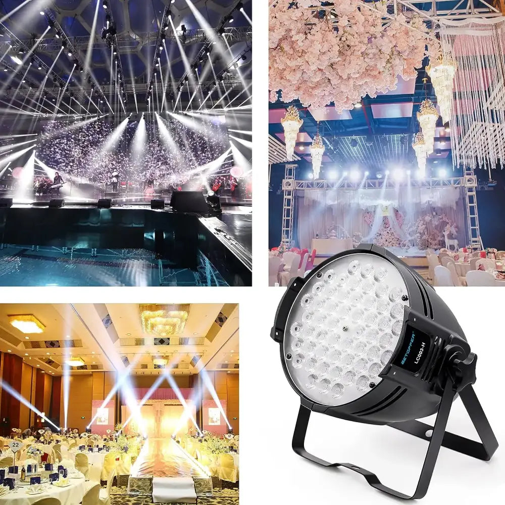 Modern black led stage light with 48 bright white leds by decorbites big dipper for living room party lighting set of 4