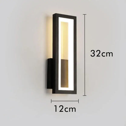 Modern black led wall sconce with vertical rectangular design and warm lighting for bedroom decorbites led wall sconce
