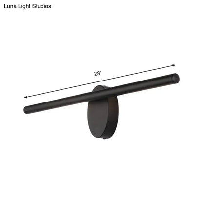 Modern black led wall sconce with acrylic shade and matte finish for bathroom lighting 220v-240v 110v-120v