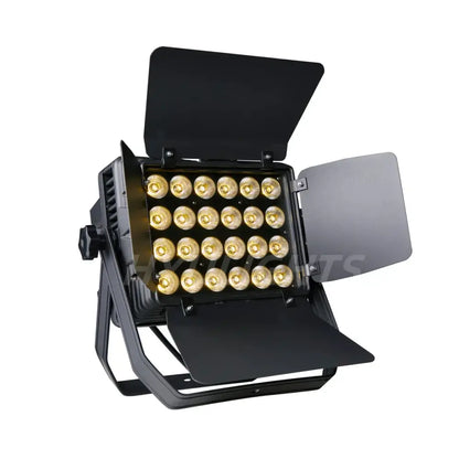 Modern black led wall wash flood light with 24 golden bulbs and adjustable barn doors for precise decorbites led wall lighting