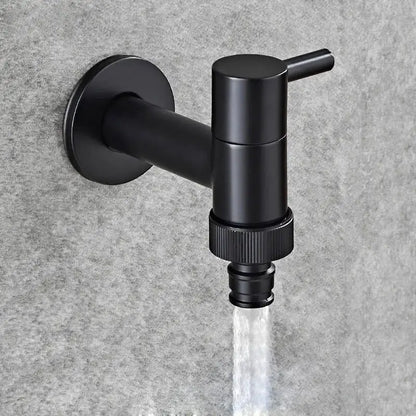 Modern black matte bathroom corner faucet with hose connector featuring sleek design for decorbites copper bathroom decor