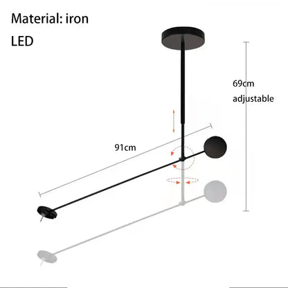 Modern black metal led chandelier with adjustable height and spherical design for living room decorbites black metal lighting