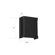 Modern black metal shade wall light garden outdoor sconce with textured surface and vertical slats in 220v-240v 110v-120v