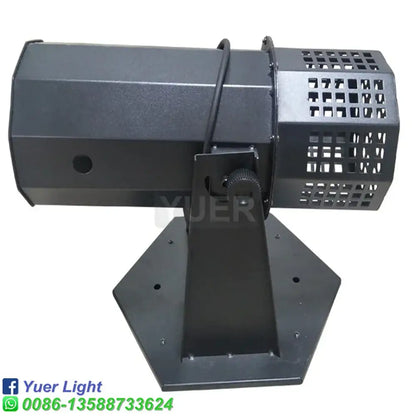 Black industrial-grade modern octagonal rgb confetti cannon stage light with hexagonal base and ventilation grille