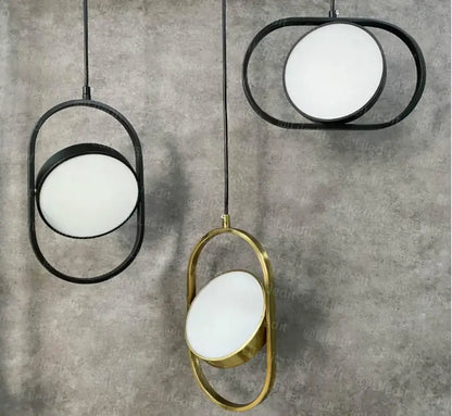 Modern black oval adjustable angle pendant light with sleek metal frame and white glass panels for dining room decorbites adjustable angle