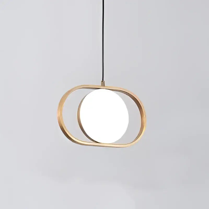 Modern black oval adjustable angle pendant light with warm brass frame and glowing glass panel for dining room decorbites adjustable angle