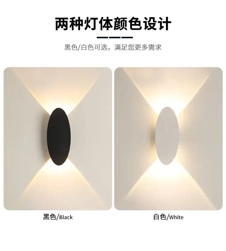 Modern black oval led outdoor porch wall light with a sleek matte finish for decorbites led outdoor wall light decor