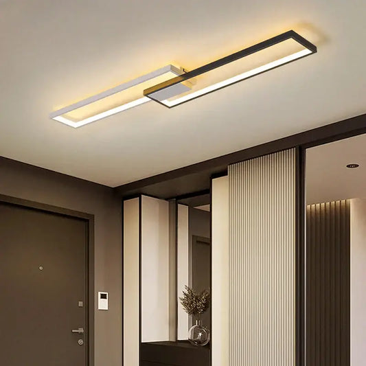 Modern black rectangular led ceiling light with sleek frame and warm white illumination for living room decorbites led ceiling