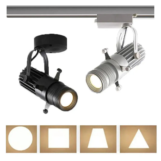 Modern black and silver adjustable led track spotlights with adjustable heads for focused illumination by decorbites adjustable led