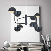 Modern black spherical pendant lamp with minimalist design decorbites abstract art chandelier for living room decor