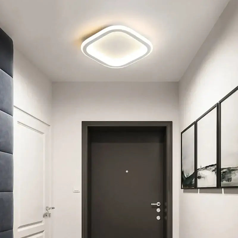 Modern white square led ceiling lamp with sleek minimalist design for bedroom lighting by decorbites led ceiling lamp