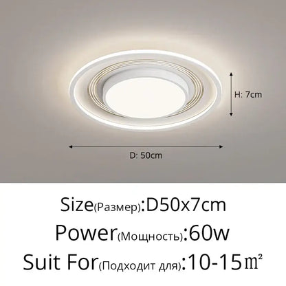 Modern black square decorbites led ceiling light with white circular recessed 60w led ceiling light for living room dimming