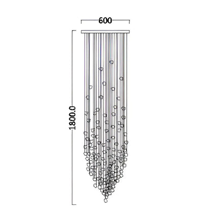 Modern black stone crystal chandelier hallway pendant light with 600 slender strands and glass orbs decorbites crystal chandelier