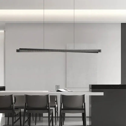 Modern black textured bar shape pendant light with sleek minimalist design for dining room decorbites bar shape lighting