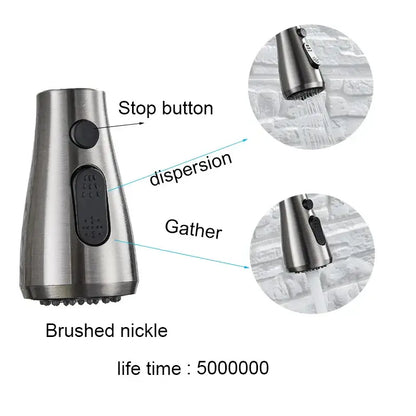 Modern black decorbites black touch sensor kitchen faucet with brushed nickel sprayer stop button and multiple settings