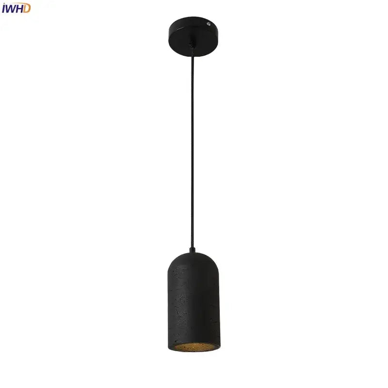 Modern black travertine led pendant lamp with textured matte finish and gold interior lining for kitchen decorbites black travertine