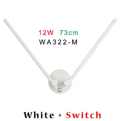 Modern black wall light with v-shaped double arm adjustable design and integrated switch for bedroom decorbites double arm
