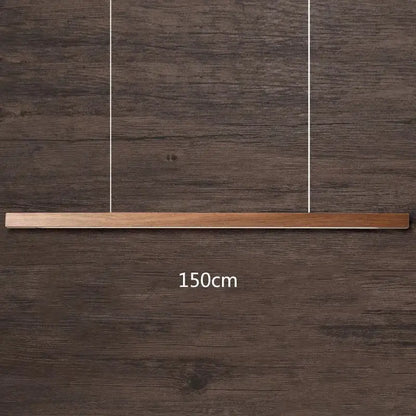 Modern black walnut led pendant light with natural wood finish for black walnut dining decorbites pendant light