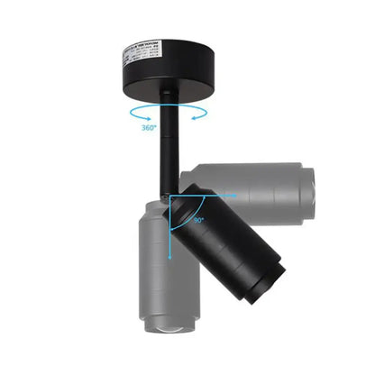 Modern black decorbites adjustable beam led ceiling lamp with 360 and 90 degree rotation for living room decor