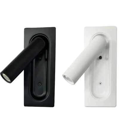 Modern black and white wall lamp with sleek cylindrical arms for decorbites adjustable bedside led lighting
