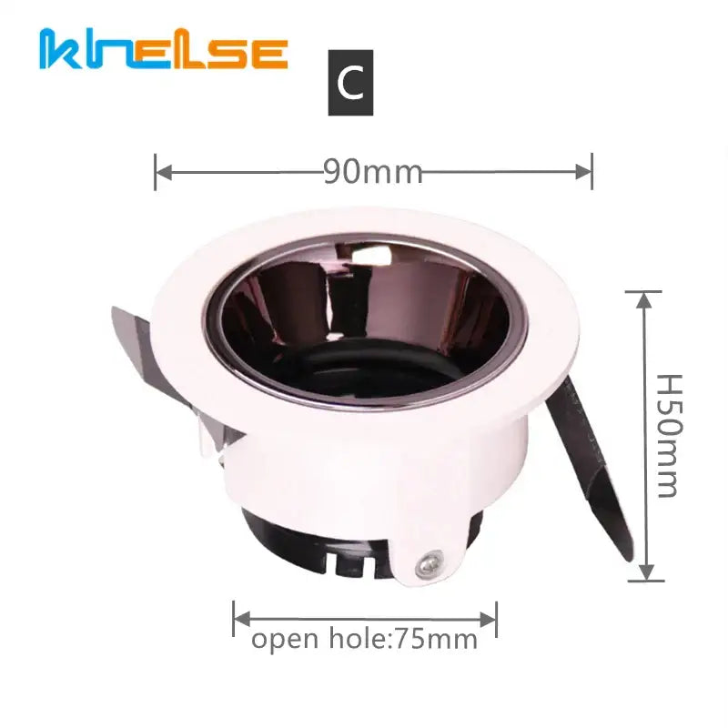 Modern black and white gu10 mr16 ceiling downlight with 90mm diameter and decorbites adjustable recessed design