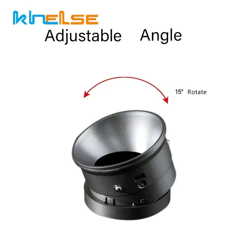 Modern black and white decorbites adjustable gu10 mr16 ceiling downlight with metallic interior and 15-degree rotation
