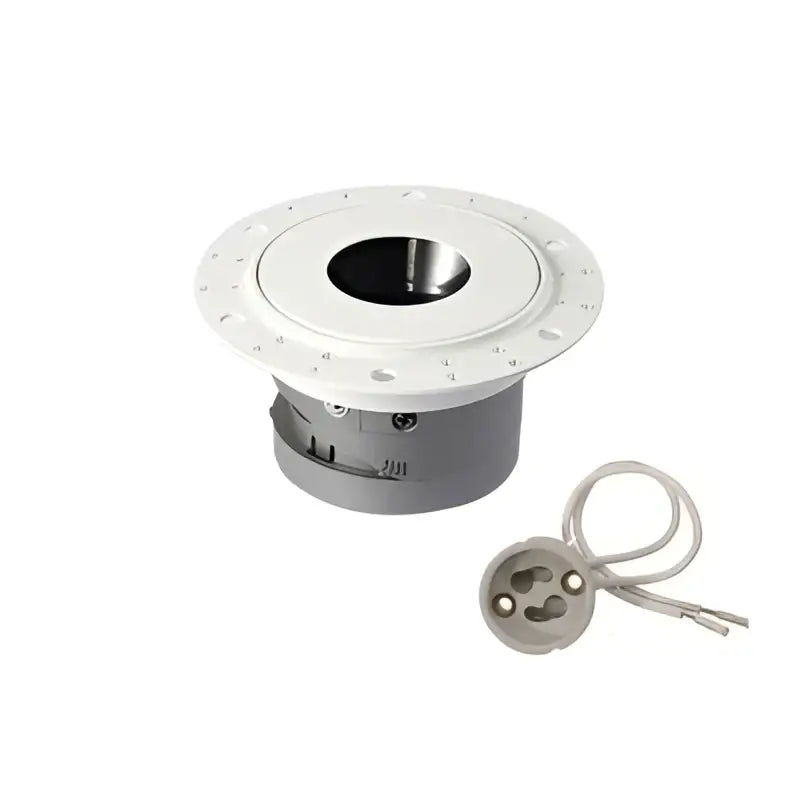 Modern black and white decorbites adjustable gu10 mr16 ceiling downlight with white recessed fixture and e26 bulb socket