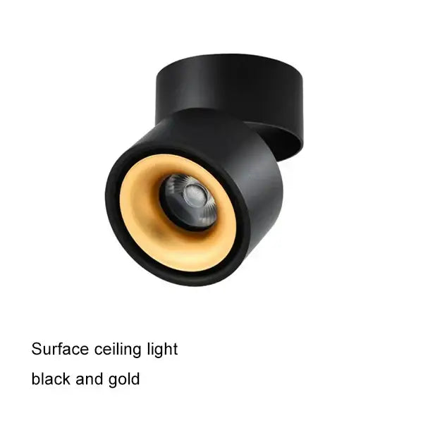 Modern black and gold cob led ceiling spot light with sleek design for living room decorbites cob led ceiling use