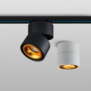 Modern black and white cob led ceiling spot light with gold-finished interiors for living room decorbites cob led lighting