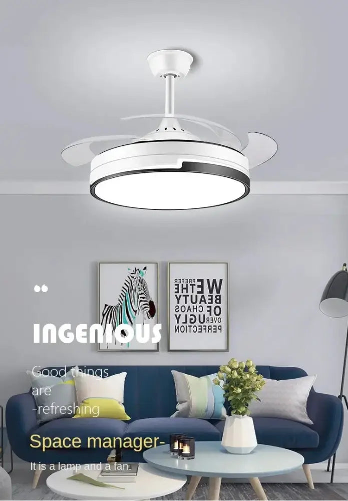 Modern black and white copper ceiling fan with integrated led lighting for bedroom decorbites copper ceiling fan design